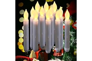 SAMLAK 12 velas LED parpadeantes, velas LED eléctricas, velas flotantes para fiestas, bodas, decoración de festivales, luz blanca cálida