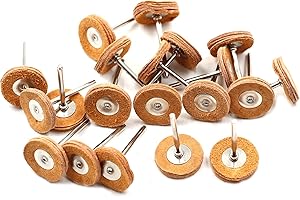 CHILOSKIT Dremel - Juego de 20 ruedas de pulido abrasivo para pulir y pulir (cuero de vacuno)