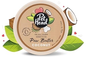 COMPANY OF ANIMALS PET Head Kokospfotenbutter 40 g, Auf Allen Pfoten, Pfoten-Feuchtigkeitsbalsam, beruhigt und pflegt weiche, rissfreie Pfoten und Nasen, professionelle Pflege, vegan, sanfte Formel für Welpen
