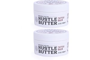 TATTOO HUSTLE BUTTER DELUXE ORIGINAL 2er Pack – 2x150ml vegane Tattoopflegecreme, natürliche Inhaltsstoffe wie Mango-, Papaya- und Sheabutter fördern die Heilung, reduziert Rötungen und Schwellungen