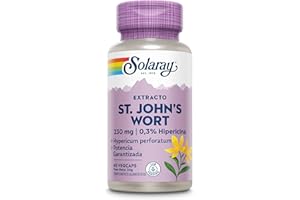 Solaray St. John's Wort - Complemento alimenticio, Potencia garantizada, extracto 233 mg