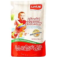 LuvLap Liquid Cleanser Refill, Anti-Bacterial, Food Grade, For Baby Bottles, Accessories and Vegetables, 1000ml