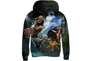 AIDEAONE Sweat à Capuche Garçon Filles Enfants Imprimé 3D en Molleton Pull Sweats À Capuche avec Grande Poche