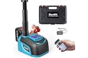 Seesii Cric électrique 5T 3T batterie 21V, kit de cric hydraulique 4,0 Ah et chargeur, kit de changement de pneu sans fil pour voiture, SUV, monospace et pick-up