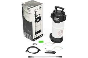 ＩＫ IK FOAM Pro 12 - Professional Foam Sprayer - With Compressed Air Connector - 3 Types of Foam - Ideal for Cleaning and Disinfection - Translucent Tank - Reinforced Hose - 10L