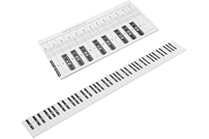 BORDSTRACT Tabla De Notas Para Teclado De Piano De 88 Teclas, Herramienta Visual Ideal Para Principiantes Y Profesores, Papel Revestido Impermeable, 5.5x4.8In