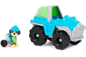 PAW PATROL, dinosauriefordon med Rexfigur (Sustainable Basic Vehicle/basfordon), leksaker för barn från 3 år