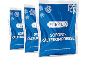‎FLEXEO FLEXEO Sofortkältekompresse 13 x 8 cm klein Sofort-Kältekompresse Kälte-Sofort-Kompresse Kühlpack Kühlakku Kältekompresse Kühlkompresse Instant Ice Bag Einmal Kühl-Kompresse Kühlpacks Quick