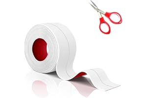 TATUNER Cinta Adhesiva para Bañeras, Cinta Selladora Baño, Sellador Juntas Bañera, Rodapies Autoadhesivo Resistente al Agua para Bañeras(Blanco,38mm)