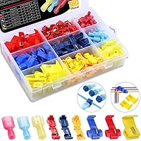 FIXITOK 160 Stück Abzweigverbinder Set, 60 x T-Abzweigverbinder + 60 x Flachstecker Schnellverbinder + 40 x…