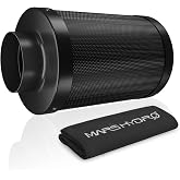 MARS HYDRO 100mm Activated Carbon Filter Odor Control Carbon Filter with Australian Activated Carbon, Interchangeable Carbon