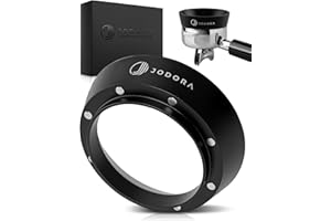 JODORA Dosierring 58mm 2.0 - Sauberer Arbeitsplatz & Effektive Nutzung von Kaffeemehl - Stabiler Siebträger Dosierring 58mm magnetisch - Barista Zubehör (Schwarz, 58mm)