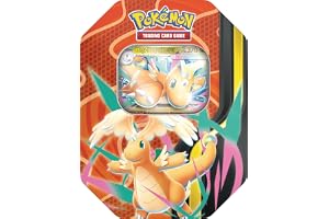 Pokémon: Lata Megapotencia: Mega-Dragonite ex de JCC Pokémon (4 Sobres de Mejora y 1 Carta holográfica de promoción)