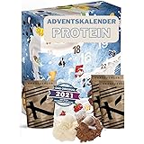 Protein Adventskalender 2021 I 24 x 20g verschiedene Proteinpulver I Geschenkidee für Fitnessbegeisterte I Eiweiß Protein Kal