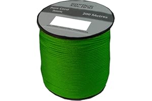 Savage Island 200m Reel Paracord Army Camping for Tent Basha Bivi Shelter Buidling Hammock Gardening Bushcraft (Neon Green)