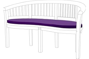 Gardenista® | Water Resistant Curved Banana Bench Seat Cushion Pad - Comfortable and Lightweight, Great for Indoors and Outdoors (Purple)