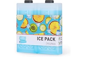 TOURIT Reusable Ice Packs for Coolers Long Lasting Freezer Packs Space Saving Ice Blocks for Lunch Bags/Boxes, Cooler Backpack, Camping, Beach, Picnics, Fishing and More