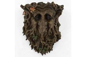 Fiesta Studios Treant Face Wall Plaque Large Garden, Greenman Decorative Gift Decor. 22cm