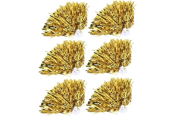 Cheerleading Poms, 6 Pieces 7 Colors Cheerleading Pom Poms för Sport Party Dance