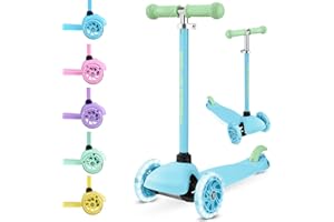 BOLDCUBE Teeny | Trottinette 3 Roues Enfants 2-6 Ans | Roues Lumineuses | Hauteur Ajustable 53 à 70 cm