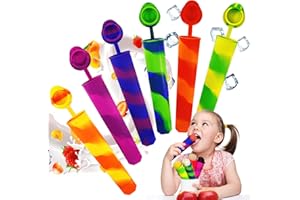 badaren Paquete de 6 Moldes de Helado, Moldes Helados Silicona Colorido, Molde para Helados Silicona, sin BPA, Reutilizable, Adecuado para Niños y Adultos para Hacer Paletas de Helado (camuflaje)