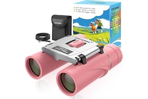 USCAMEL Fernglas für Kinder, Kompakt 8×21 Fernglas Erwachsene Mini Reisen für Vogelbeobachtung und Jagd (Rosa)