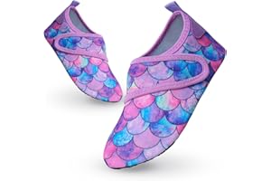 Decorie Wasserschuhe Kinder Badeschuhe Mädchen Jungen rutschfeste Schwimmschuhe Kinder Aquaschuhe Schnell Trocknend Strandschuhe Kinder Barfußschuhe für Beach Pool
