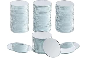 BRIGHT CREATIONS 120 Pack Small Round Mirrors for Crafts, 2.5 cm Glass Tile Circles for Wall Decor, Mosaics, DIY Projects, Home Decorations