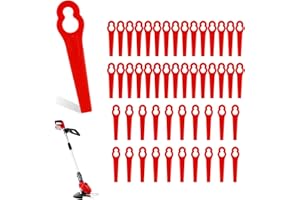 CJMUQHEHH Lot de 50 lames de rechange pour coupe-bordures – Compatible avec les coupe-bordures sans fil Einhell – Lames de coupe-bordures en plastique (pour lames de rechange pour coupe-bordures Einhell)