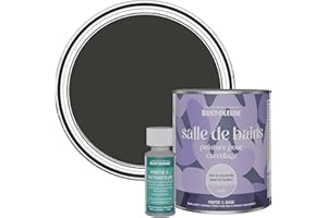 Rust-Oleum Black Water-Resistant Bathroom Tile Paint in Matt Finish - Dark Magic 750ml