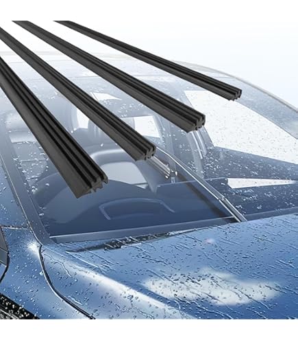 Recharges D'essuie-glaces Universelles - Lot De 4 Bandes Caoutchouc 800mm Sans Cadre | Pour Voiture, Camionnette, Bus | DIY à Couper à La Taille