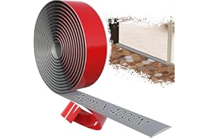 TXXATX 400cmx4cm Barre de Seuil Adhesive Gris Seuil de Porte Adhesif Autoadhésive Barre de Seuil Large PVC Bande de Transition pour Couvrir Les Espaces Entre Carrelage Parquet Sol Tapis