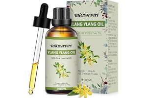 MIGCAPUT Ylang Ylang Eterisk Olja 100ML, 100% Naturlig Terapeutisk Kvalitet Aromaterapi Eteriska Oljor för Hudvård, Bättre Sö