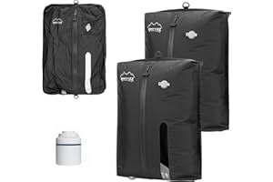 ONTYZZ Sac Aspiration Sous Vide Vetement Voyage Réutilisable TPU Sac Voyage de Compression avec d'étanchéité Zip Cubes D'emballage Etanches pour Valise Sac à Dos Bagage à Main (2 Pièces + 1 Pompe)