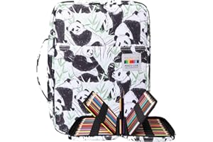 BOMKEE 220 Ranuras Estuche de lápices de Colores, Impermeable Bolsa para Dibujar, Pintar, Almacenamiento de papelería Multicapa bolígrafos de Gel Organizador