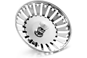 TOMARIO Cucina aggiornata 84mm Lavello Spina Filtro Acciaio Inox Filtri Lavello Spine Sostituzione Tappo di Scarico per Cibo/Hair Catcher - Lavelli Diametro Foro 84-85,3mm
