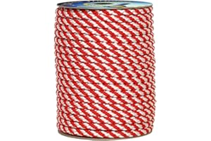 Corderie Italiane 6024668-00 Braid Signalisation 10 Mm X 100 M Bibianco/Rouge