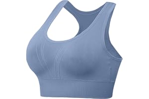 Litherday Reggiseno Sportivo Donna Senza Cuciture e Ferretto Zero Feel con Imbottitura Rimovibile Bralette Morbida a Costine per Yoga Fitness Allenamento