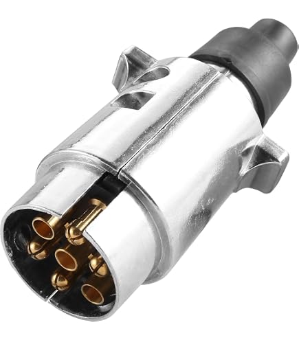 Prise Mâle De Remorque 7 Broches Pilot LA_38980 - Système Auto-Lock (verrouillage Automatique) - Compatible Remorques 7 Pins