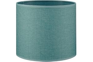 HOME SWEET HOME COLLECTION Home Sweet Home Moderner Lampenschirm Canvas | Zylinder |20/20/17cm | Türkis | Stoff-Lampenschirm aus Baumwolle | für E27 Lampenfassung | RoHS-geprüft | geeignet für Wandleuchte