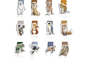 Bukuhlio Lesezeichen Magnetisch Kinder, Magnetische Lesezeichen Personalisiert Geburtstagsgeschenk, Süsse Tiere Magnet Lesezeichen Für Schüler, Junge, Mädchen, Buchliebhaber