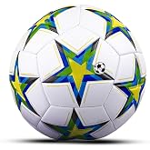 Hsport Futbol Topu UEFA Şampiyonlar Ligi 5 Numara Halı &Ccedil;im Saha ve Beton Zemine Uygun Dikişli Ma&ccedil; ve Antrenman Topu (Pompa He