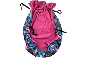 Bundlebean – mysig rullstol – vattentät nylon med fleece, främre handuppvärmningspåse, justerbara remmar – universell passform för rullstolar och särskilda behov buggies – barnstorlek (blommig)