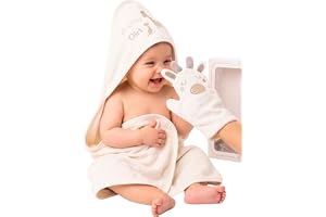 o-day I Batuffolini Triangel Baby Morgonrock med Huva Djur och Handske Koordinerad Presentset Födelse Pojke med Baby Handdukar eller Baby Badrock 70 x 70