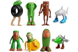 Pardofelis 8 Stück Italian Brainrot Figuren, Tung Tung Tung Tung Sahur Spielzeugfiguren, Tralalero Tralala Figur, BRR BRR Patapim Sammlerfigur Set, 3D Meme Figuren für den Schreibtisch