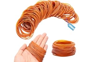 Nasxkji 200 PCS 3mm Width Thick Elastic Bands 60x3 mm Natural Rubber Bands Brown Elastic Bands for Home Office School