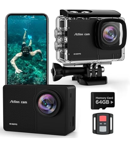 Action Cam WiFi 1080P Mini Underwater Camera, Waterproof up to 30 m