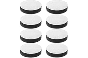 Qianyu Lot de 8 rehausseurs de pieds ronds auto-adhésifs en acier au carbone pour table, canapé, chaise, rehausseurs de hauteur de 15 mm avec coussinet en feutre