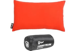 Hi-Gear Travel Pillow, Soft Down-Like Microfleece, Coverless & Packable Rectangular Flannel Cushion, 30x50cm, Lightweight & Foldable for Camping, Hammock, Hiking, Flights (Pack of 1)