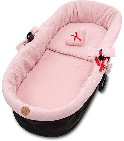 Matelas Pour Nacelle Ou Mini Lit Bébé 70x33 Cm – Mousse Perforée, Housse Bambou Imperméable Lavable
